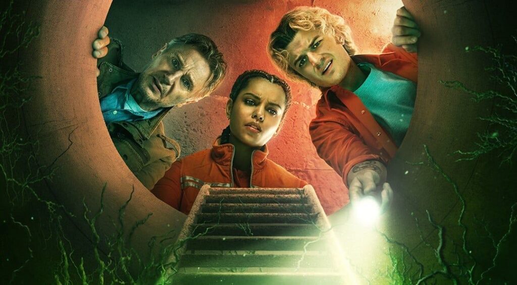 Liam Neeson and a Stranger Things star went and made the comedy version of Resident Evil